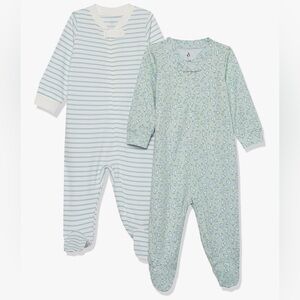 AMAZON ESSENTIALS Baby Organic Cotton Footed Sleep and Play 3 Months 2Pk